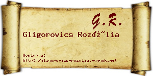 Gligorovics Rozália névjegykártya