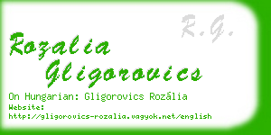 rozalia gligorovics business card